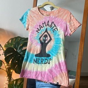 Namaste Nerds tie dye shirt 👽